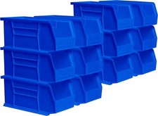 Plastic Storage Bins, Space-Saving Stackable Bins for Garage, Pantry, Craft Orga