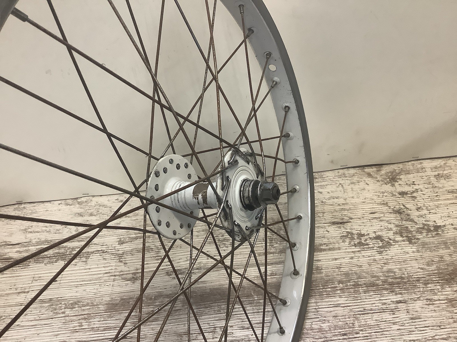 Old School Bmx Gt Super lace Wheelset Ukai Hoops Original Paint,Decals 36 Spoke