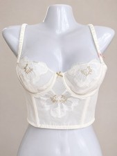 Victoria's Secret Dream Angels Peony Embroidery Corset Top Size XS