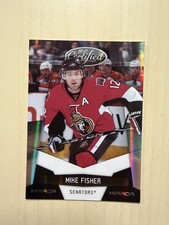 2010-11 Panini Certified Mike Fisher Black Mirror 1/1 Ottawa Senators 