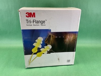 3M P3000 Tri-Flange Corded Ear Plugs - EARfit SYSTEM 100 Pair/Box