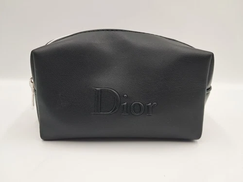 Trousse de maquillage Dior noire pochette Très bon état plastique sur étiquette fermeture éclair
