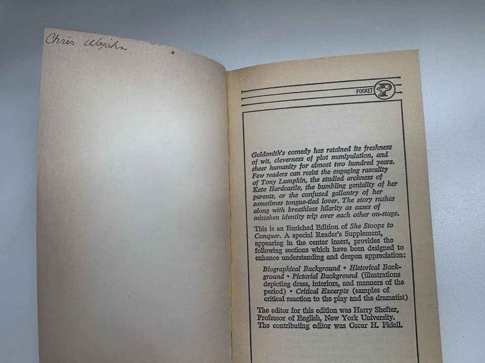 SHE STOOPS TO CONQUER by Oliver Goldsmith (Enriched Classics) 2nd Print - Image 3 of 4