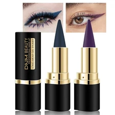 evpct 2Pcs Dark Blue Purple Gel Eyeliner Pencils Eye Black Face Paint Stick L...