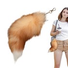 Therian Tail Plush Keychain Long Pendant Cosplay Tail Animal Car Keyring 40CM