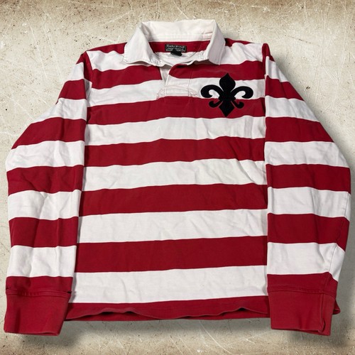 Lucky Brand, Vintage Lucky Brand Rugby Shirt Men’s Large Heavyweight Made In USA Embroidered