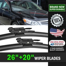 Front Windshield Wiper Blades 26"+20" All Season For Toyota Avalon 2005-2012