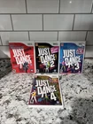 Wii Just Dance 1-4 Bundle With Original Case And Manuals
