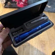 Bright Blue Mini Maglite AA LED PRO torch with gift box