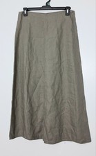 Zara Skirt Womens Size Large 100% Linen Dark ...