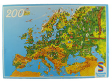 Map of Europe - Schmidt Spiele 200 Large Piece Jigsaw Puzzle rare vtg Complete