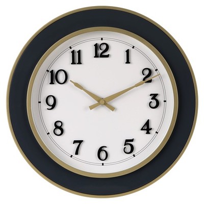 15.50 Inches Indoor Modern Designed Wall Clock Raised Arabic Numbers