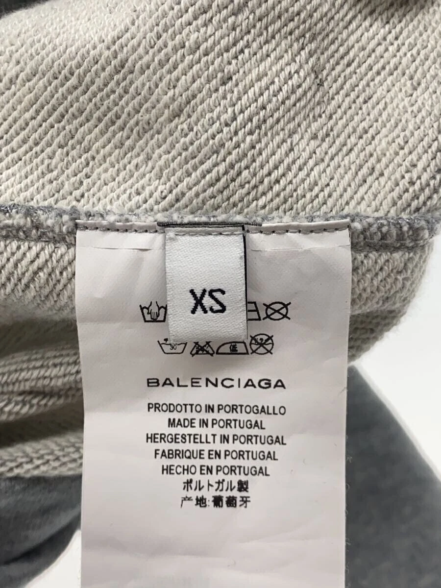 Felpa con cappuccio e zip BALENCIAGA grigia XS usata