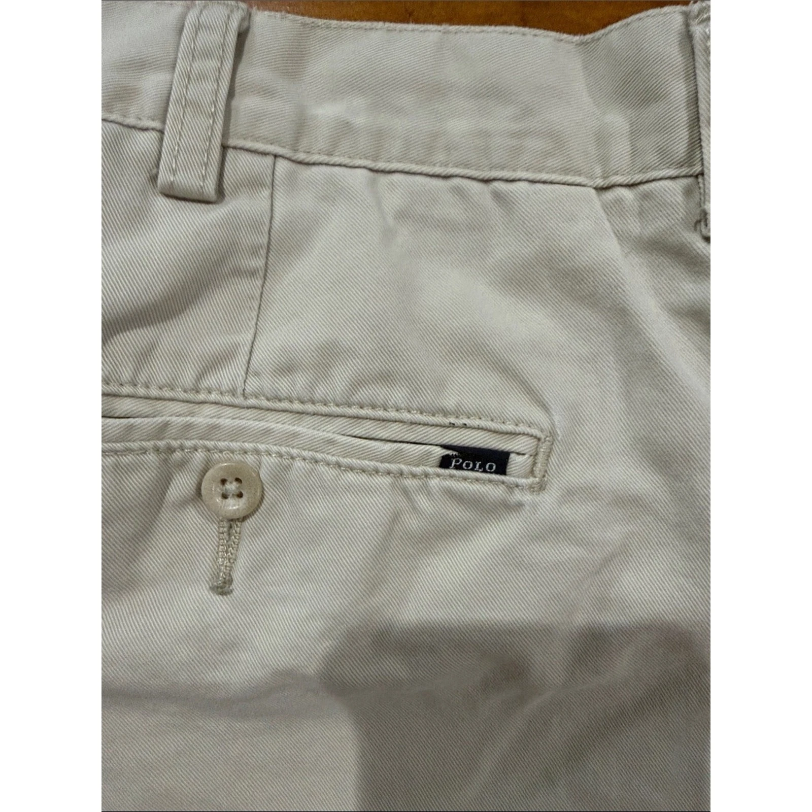 Polo Ralph Lauren Stone Flat Front Chino Shorts 9" Inseam Size 40