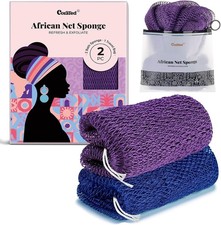 African Net Sponge Authentic, Shower Loofah Exfoliating Bath Sponge, Body Scrubb