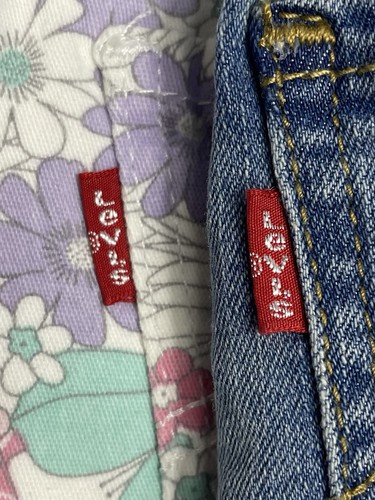 Levi Youth Lot of 2 Denim Short Light Blue & Floral Size 12 OR 14 NWT - Picture 9 of 24