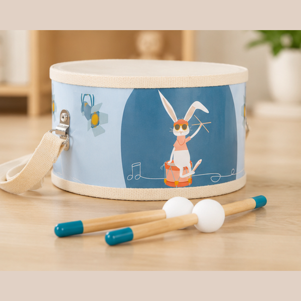 Small Foot Kinder Trommel Groovy Beats Holz Schlagzeug 12250 Gurt Drum 200750-image