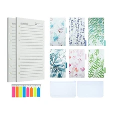 A6 Refill Paper set, 6 Plastic Binder inserts, 2 A6 Lined Refill Paper, 2 Bin...
