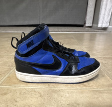 Nike Court Borough Boys High Top Sneakers Blue Black US 3Y CD7783-404