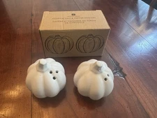 Talking Tables Pumpkin Salt & Pepper Shakers Fall Thanksgiving New