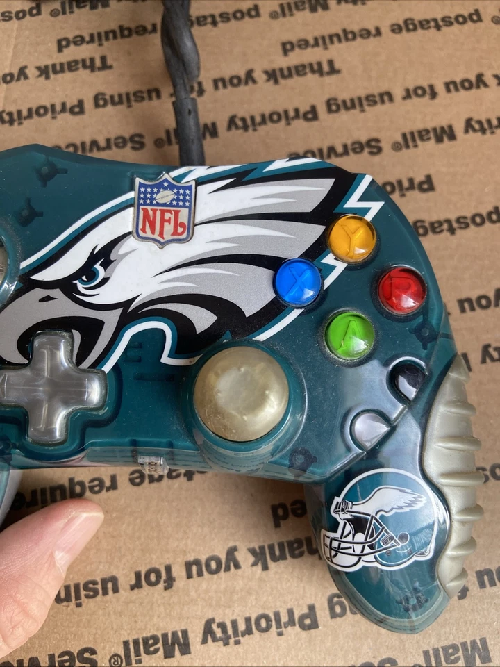 Controlador Pro Vintage Mad Catz Philadelphia Eagles NFL Xbox Control Pad Foto 2 de 4