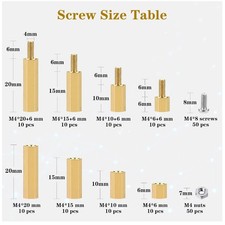 Brass Motherboard Standoffs Screws Kit - 180 Pieces