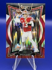 2024 Panini Select - Concourse Brock Purdy #37 Black & Red Shock Prizm