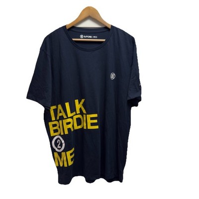 G/Fore Men's Size XL Navy Blue ''Talk Birdie 2 Me'' Albany Golf Cotton T-Shirt euc