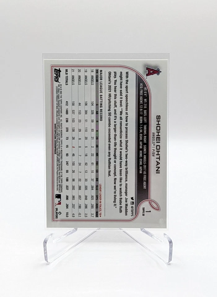 2022 Topps On Demand 3D Shohei Ohtani #1 | Fast + Safe Shipping - Image 2 of 2