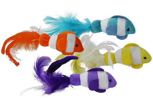 Multipet Assorted Clown Fish Cat Toy, 6 Inch (2 Per Pack)* - Picture 2 of 8
