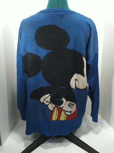 VTG Sunday comics Mickey Mouse Women's  Blue Sweater... - Picture 2 of 8