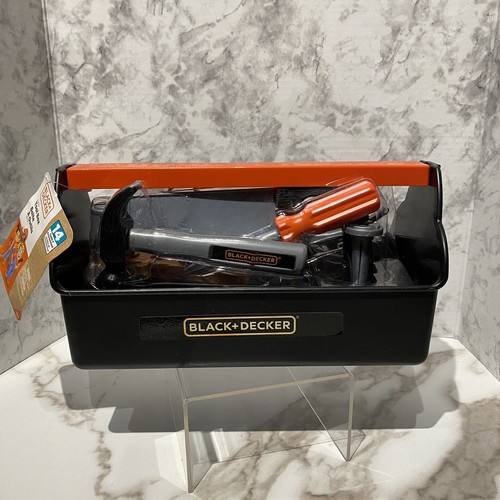 Black and Decker Junior Tool Box 14 Tools and Accessories NEW Age3+