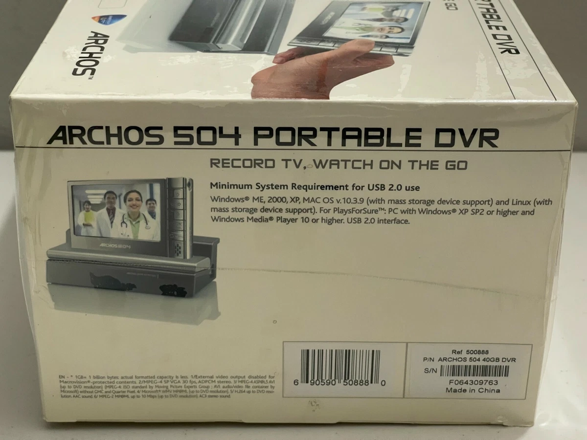 Archos 504 40GB Portable DVR Digital Media Player & Video Recorder.