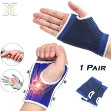 Pair Wrist Hand Brace Support Palm Carpal Tunnel Sprain Arthritis Gym Sports