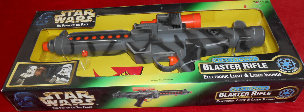 STAR WARS THE POWER OF THE FORCE ELECTRONIC BLASTER RIFLE LIGHT