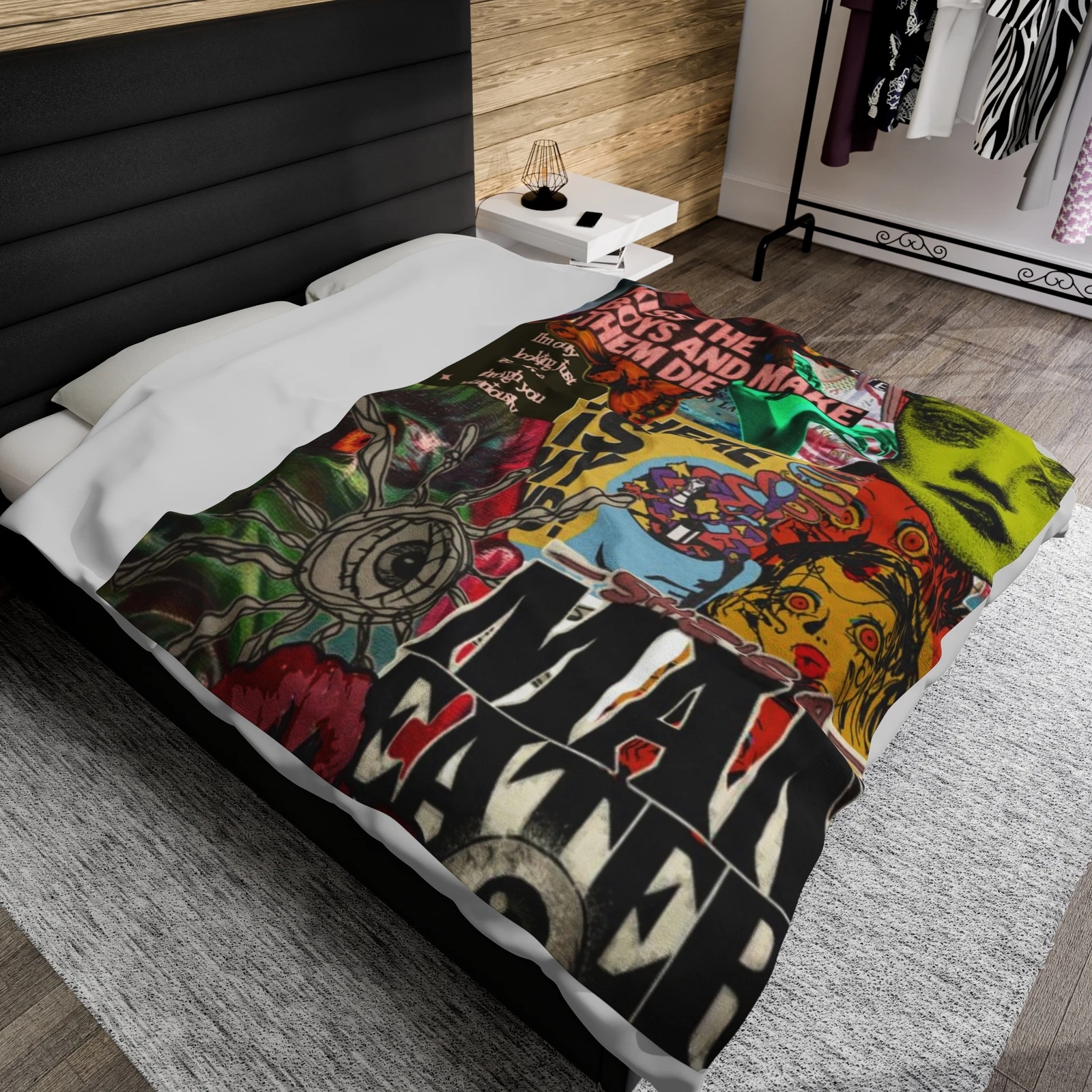 She's a Man Eater Fleece Blanket
