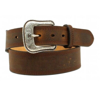 KEEN AND INTENSE ベルト Ariat Men's Brown Stitched Edge Rowdy Belt A10210283 | eBay