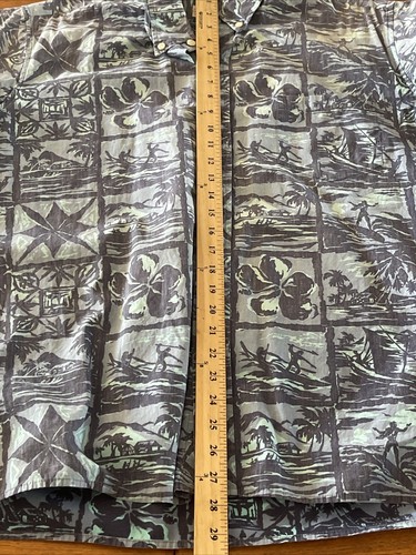 Vintage Reyn Spooner Button Down Hawaiian Shirt Made in USA Floral Surfer XL - Picture 15 of 15