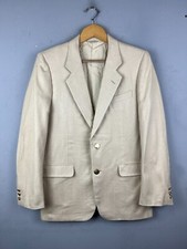 Corneliani Vintage Men s 2 Gold Buttons Linen Blazer Jacket White S-M