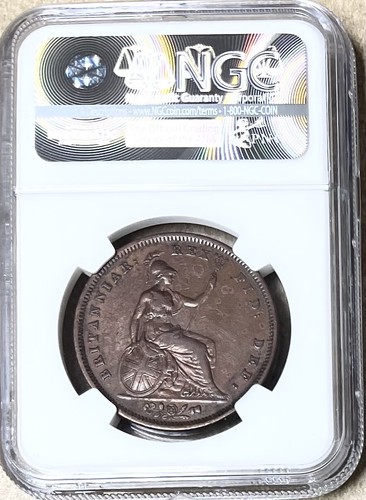 GREAT BRITAIN - George IV - Penny - 1826 - Km-693 - NGC XF-40 BN - Picture 4 of 4