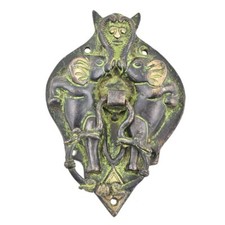 Aguador Decorativo De Dos Elefantes Multicolor Para Puerta Entrada 2.54 cm