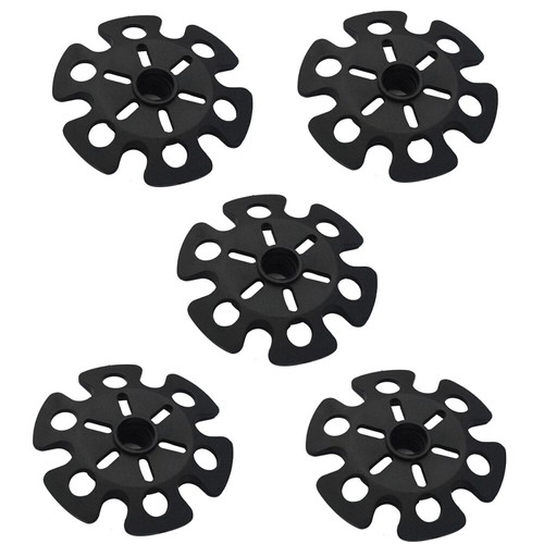 5pcs Black Mud Ski Baskets for Hiking Poles - Snow Hiking Sticks Included