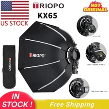 US Triopo KX65 25.6" Foldable Octagon Softbox Fr Godox AD200Pro V1 V860III TT685