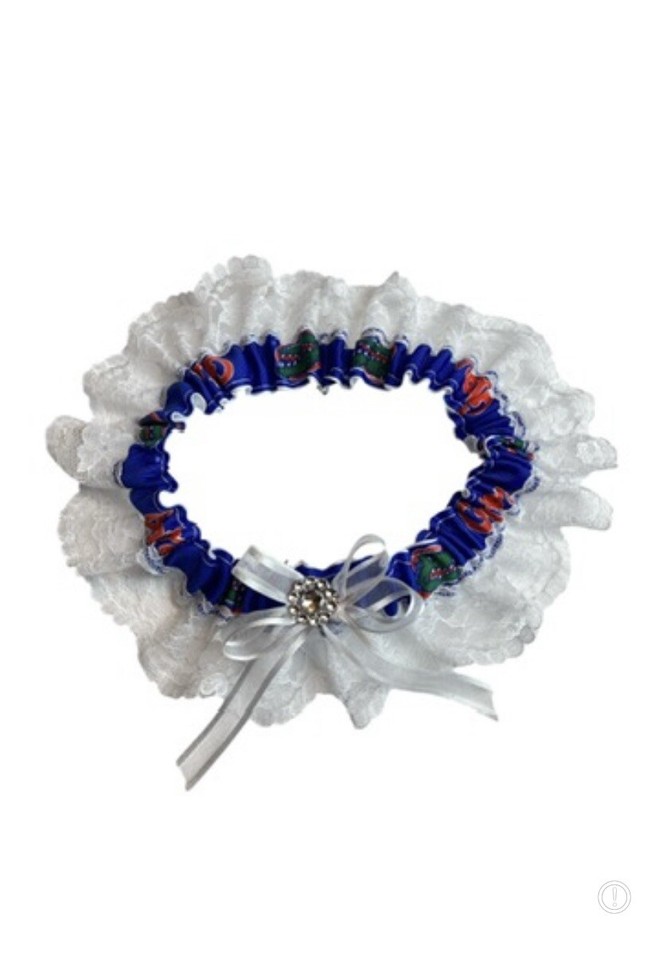 New Florida Gators Wedding Garter Lace Blue Orange Bride Gift eBay