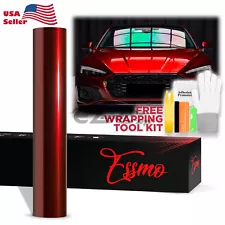 ESSMO PET Liquid Metallic Dragon Blood Red Car Vinyl Wrap Decal Like Paint
