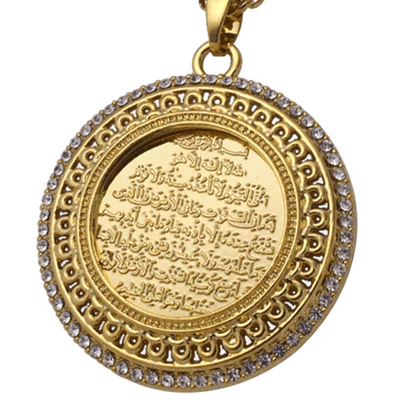Ayatul Kursi Crystal Pendant Necklace Muslim Arabic God Messager Gift - Ayatul Kursi Pendant Gold In Dubai Ayatul Kursi Crystal Pendant Necklace Muslim Arabic God Messager Gift - Ayatul Kursi Pendant Gold In Dubai