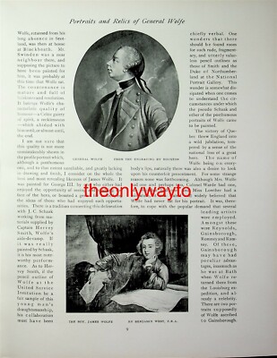 General Wolfe, 2 Bilder auf der Vorderseite, Gen Warde auf der Rückseite, Buchillustration, 1909