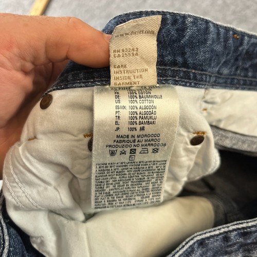 Diesel Kravyer Jeans Mens 33 32 * Slim Straight Dark Wash Blue Whiskers 0840G - Picture 10 of 12