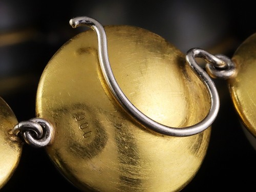 Großes Mabe Perlen Collier 900/- Gelbgold - Bild 5 von 7