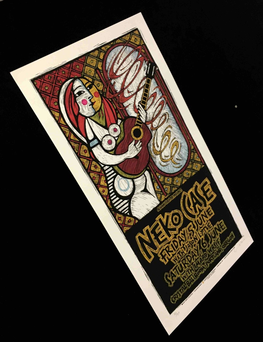 Neko Case Poster Jason Lytle Crystal Ballroom 2009 Hand-Signed by